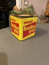 Maggi bouillon gras boîte publicitaire ancienne en tôle vintage cuisine