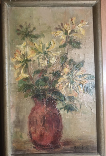Peinture huile nature morte - huile,