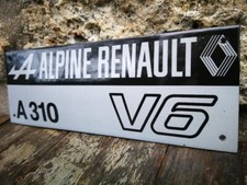 Plaque émaillée Automobile ALPINE V6 A310 Enamel sign no Lotus Gordini Elf