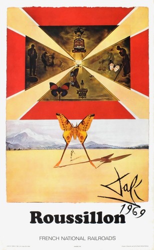 Salvador dali affiche sncf - salvador,
