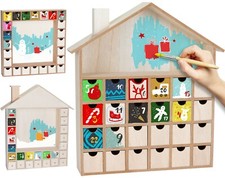 BRUBAKER Calendrier de l'Avent en Bois  DIY - Peindre, Bricoler et Remplir