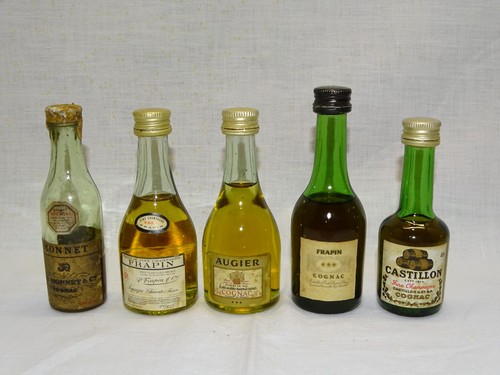 Lot 5 mignonnettes - mignonnettes, cognac
