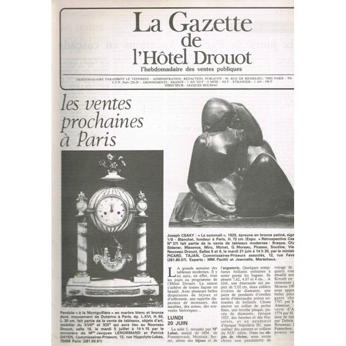 Gazette hôtel drouot - la, l'hôtel