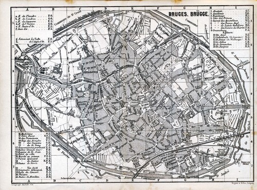 Bruges brugge 1878 plan - 1878,
