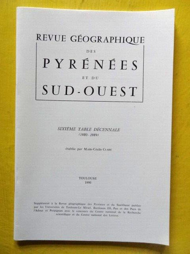 Revue géographique pyrénées - revue,