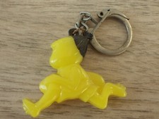 Porte clé ancien vintage année 60-70 Bonhomme RUSH ON publicitaire porte clef