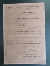 WW1 DIPLOME BREVET CROIX DE SAINT GEORGES 3° CLASSE 1918 ADJUDANT CHEF CHASSEURS