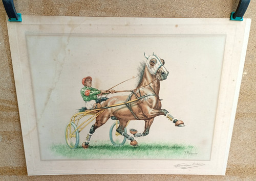 Gravure ancienne cheval - gravure,