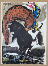 Lithographie couleur d'après Pablo PICASSO : Toros y Toreros. Tauromachie