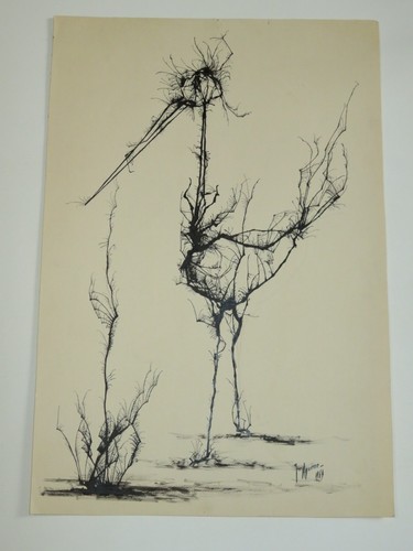 Beau dessin encre oiseau - beau,