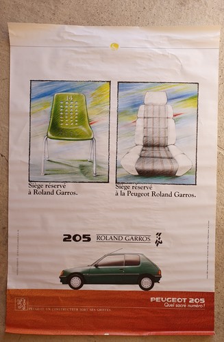 Affiche peugeot 205 roland - 205,