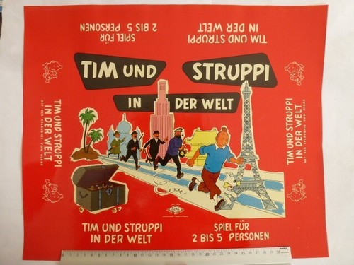 1970 herge affichette vernie - 1970-, herge-affichette