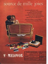 PUBLICITE ADVERTISING 064 1959 MELOVOX  Electrophone