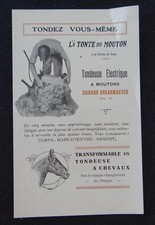 Ancien catalogue TONDEUSE A MOUTON Chicago shearmaster cheval 