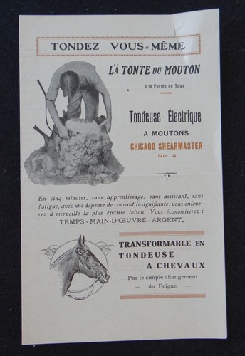 Ancien catalogue tondeuse - ancien, a