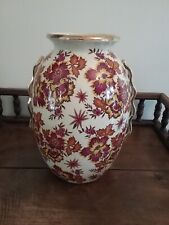 KERALUX BOCH FRÈRES BELGIUM – FLEURS DE SAXE VASE ANCIEN  24 cm
