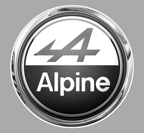 Alpine black sticker - black, vinyle