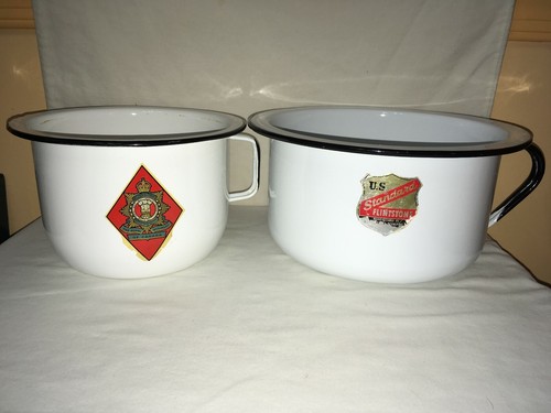 Vintage enamelware white - 2,