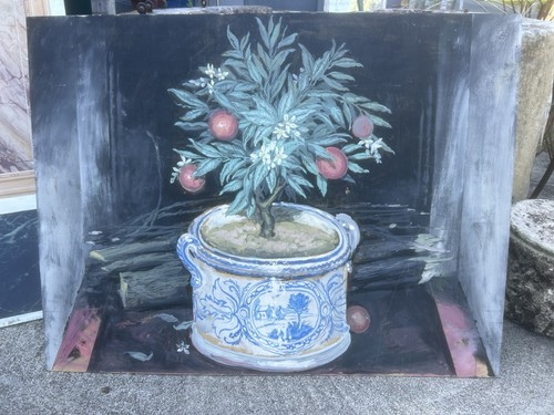 Grande peinture ancien - peinture, patine