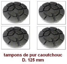 4 X tampons de pur caoutchouc