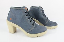 ART Bottines à Lacets en Toile Bleu Jean T 38 Très Bon état