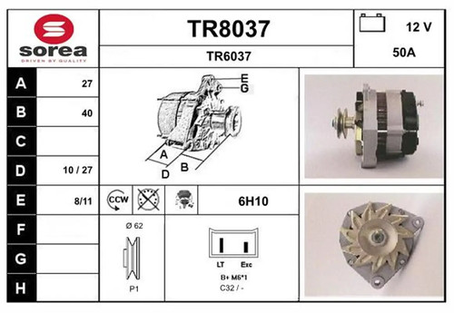 Alternateur snra tr8037 - snra,