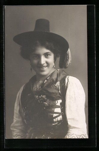 Carte postale photo une jeune - carte,