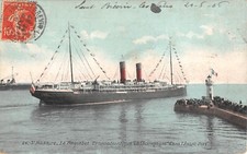 CPA MARINE / PAQUEBOT / LA CHAMPAGNE DANS L'AVANT PORT
