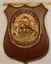 US NAVY Tape de Bouche USS DETROIT Plaque plâtre Marine USA ORIGINAL VINTAGE
