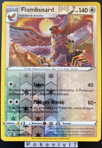 Carte pokemon flambusard - carte,