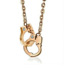 COLLIER MENOTTES ACIER INOXYDABLE OR ROSE CHAÎNE