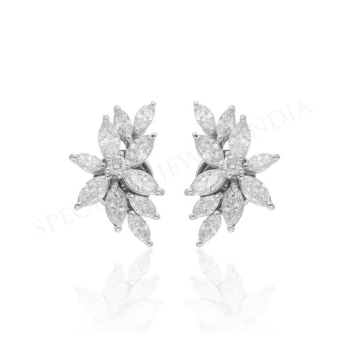 Clou diamant 14k - clou, blanc