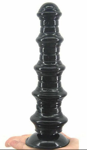 Gode ventouse noir silicone - noir, en