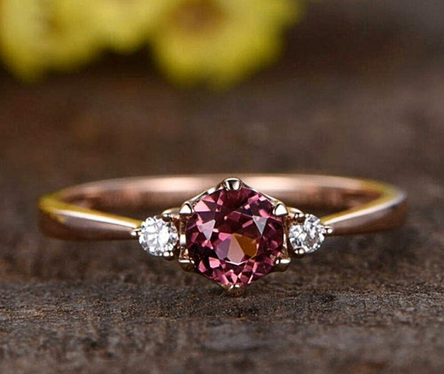 Bague tourmaline rose - ,