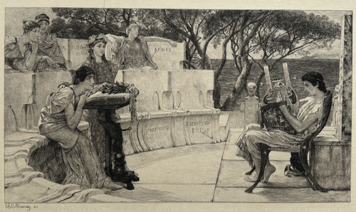 Sappho gravure eau forte - sappho,