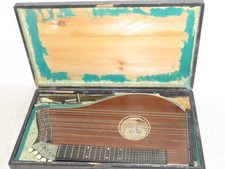 Antique Instrument de Musique Cithare A. Homme Instrumentenfabr. Laupheim Avec