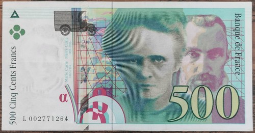 Billet 500 francs pierre - francs,