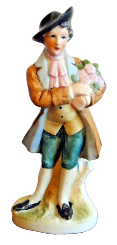 Figurine homme marquis biscuit - marquis,