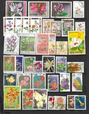 Lot  timbres  " FLEURS "