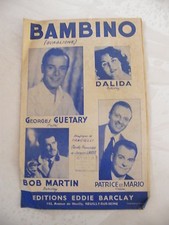 "Partition Bambino Dalida