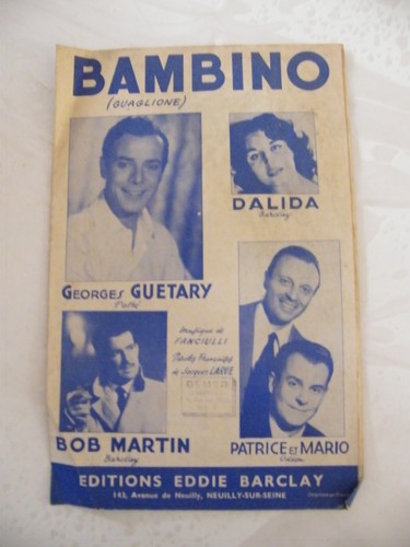 Partition bambino dalida - bambino,