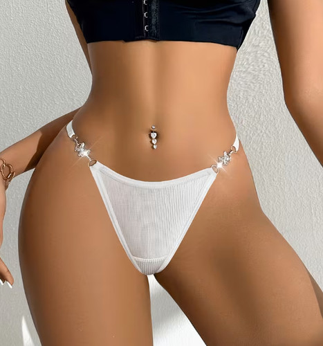 String tanga blanc taille - string,