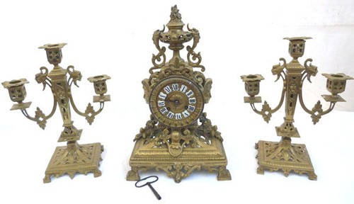 Garniture cheminee pendule - garniture,