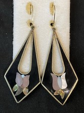 Boucles d’oreilles femme argent 925 nacre fleur artisanal Mexique