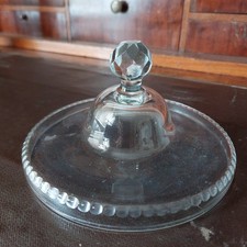 Couvercle ancien cristal bocal , bonbonnière