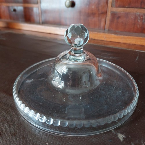 Couvercle ancien cristal - , bocal