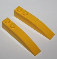 2 x Lego Yellow Slope 6x1 ref 42022 set 7773 7746 4402 7044 5884 4888 3221 4404