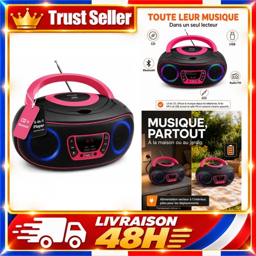 Denver tcl 212btpink boombox - denver,