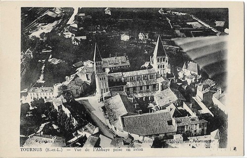 Tournus vue l - vue, l'abbaye