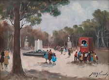 Scène animée dans le parc de